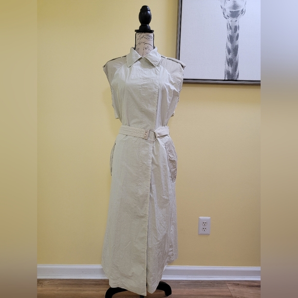 Zara SRPLS  limited edition trench dress, size S, beige - Picture 3 of 11